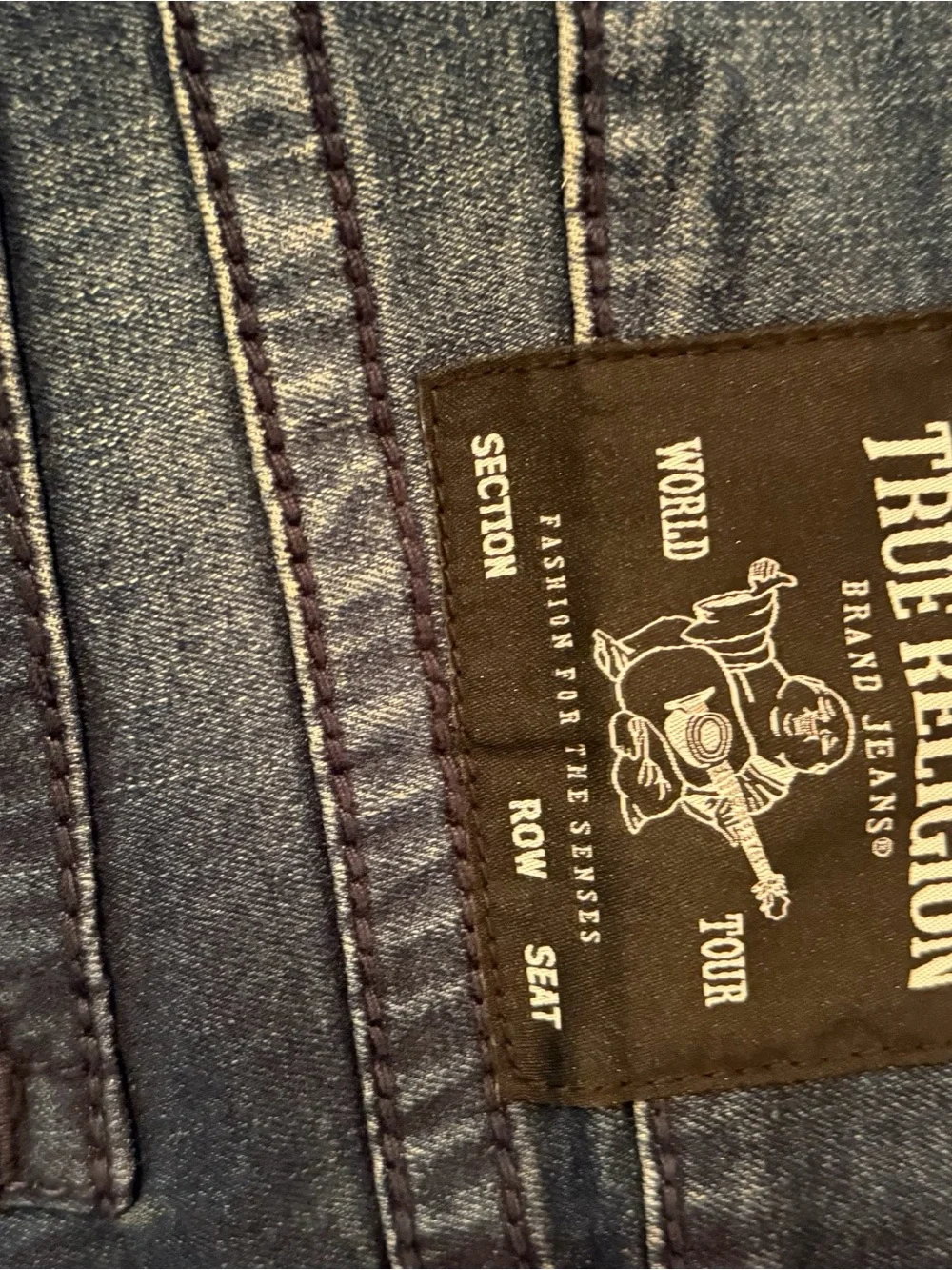 True Religion Dark Wash Geno Relaxed Slim Jeans, NWT Sz 38